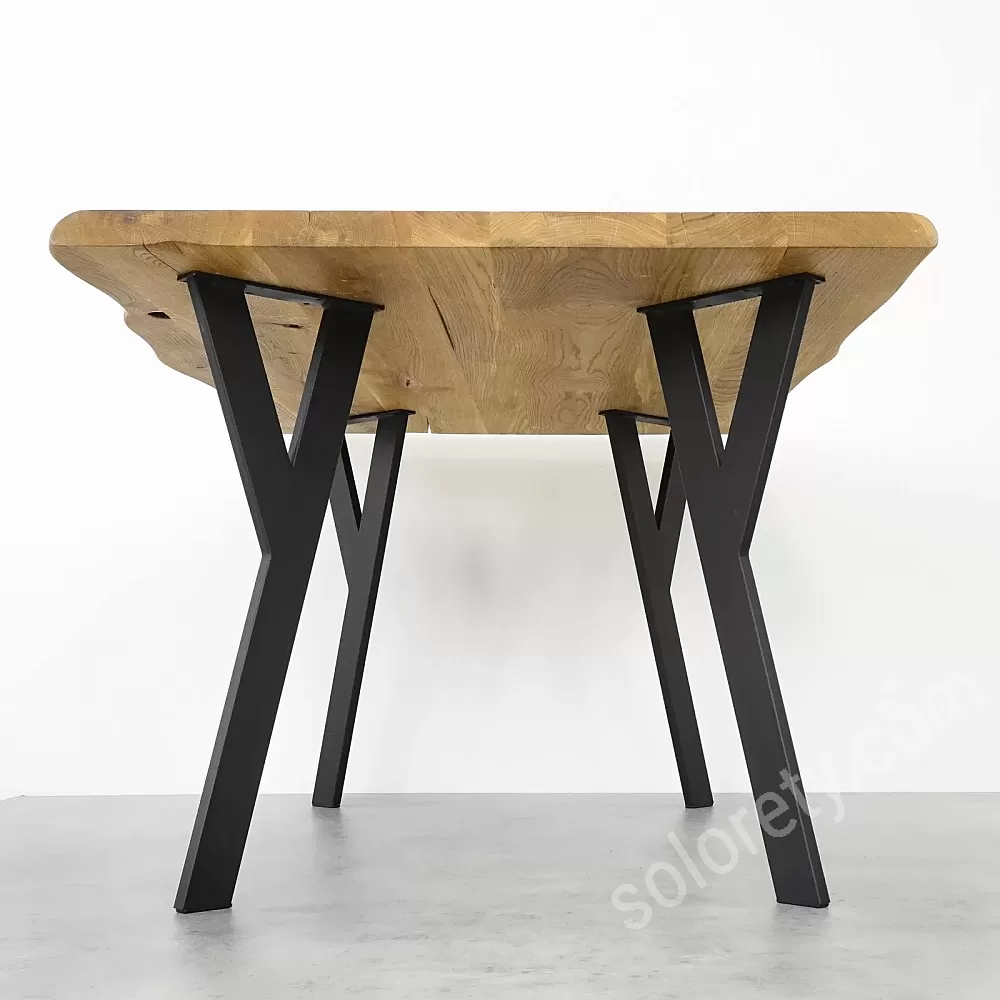 X-shaped - Conjunto de 2 pés de mesa em aço revestido a pó em forma de 'x'.  Cor preta. Altura do chão 71cm