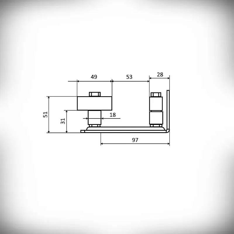 Guida a pavimento per ante scorrevoli, cromata, set da 4 pz. -..