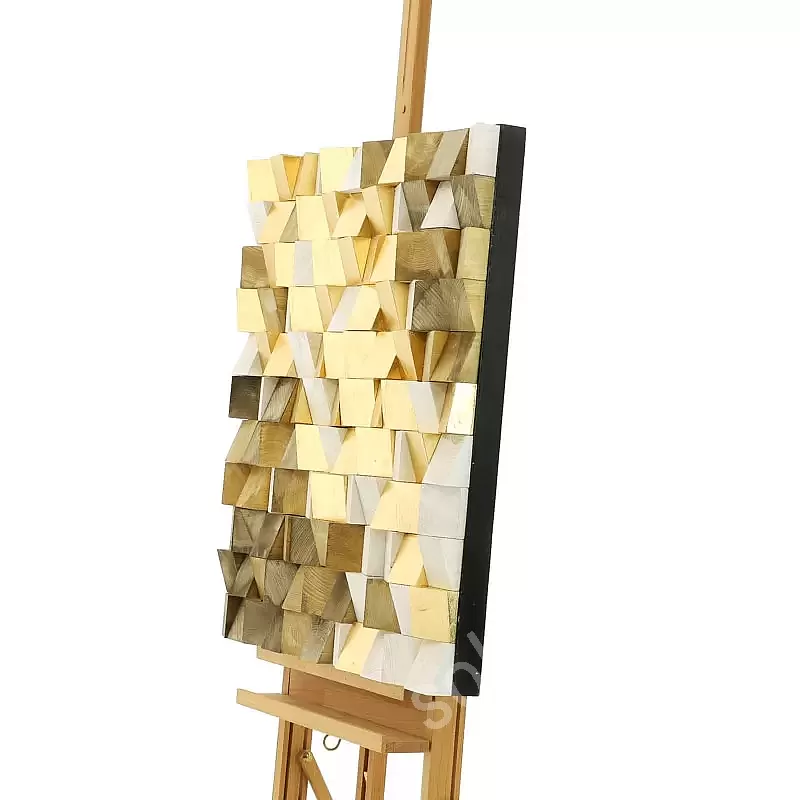 Carved Wood Easel for Painting 3D model