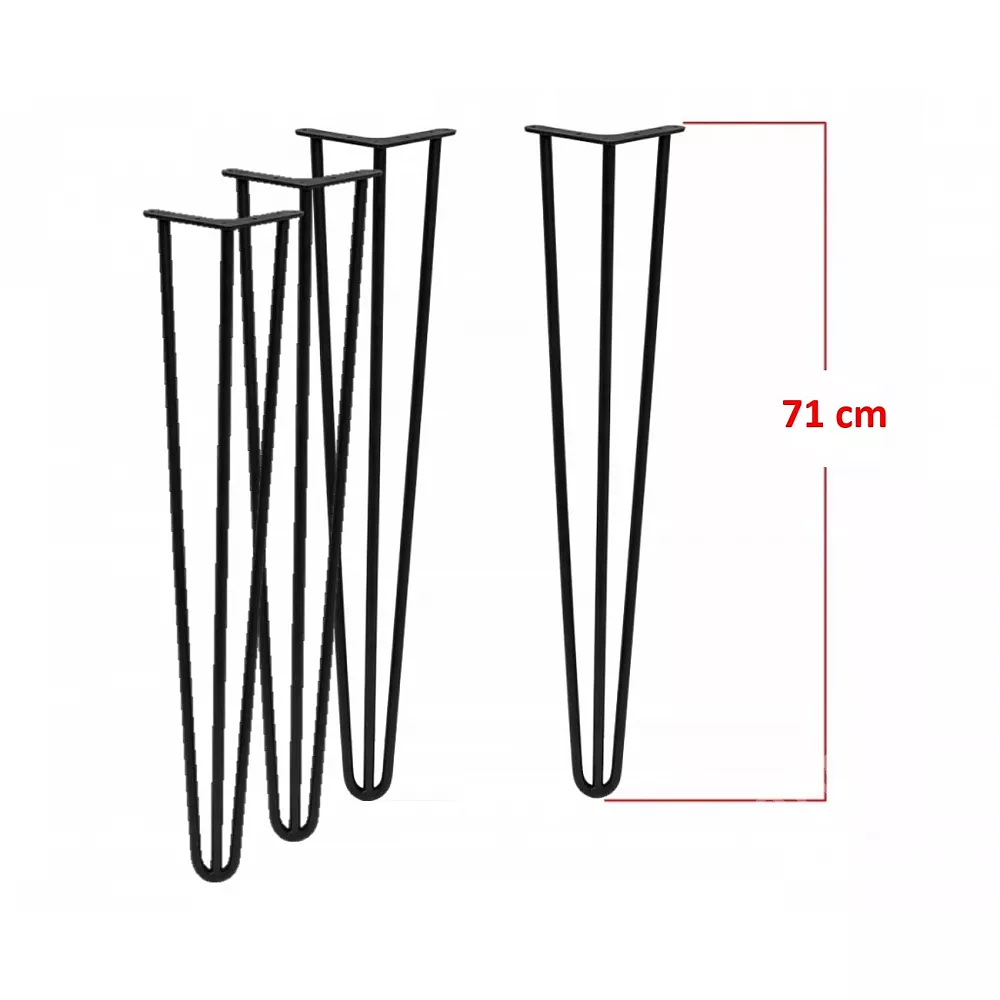 Gambe per mobili in metallo Forcina da due aste Ø10mm, altezza 24 ..